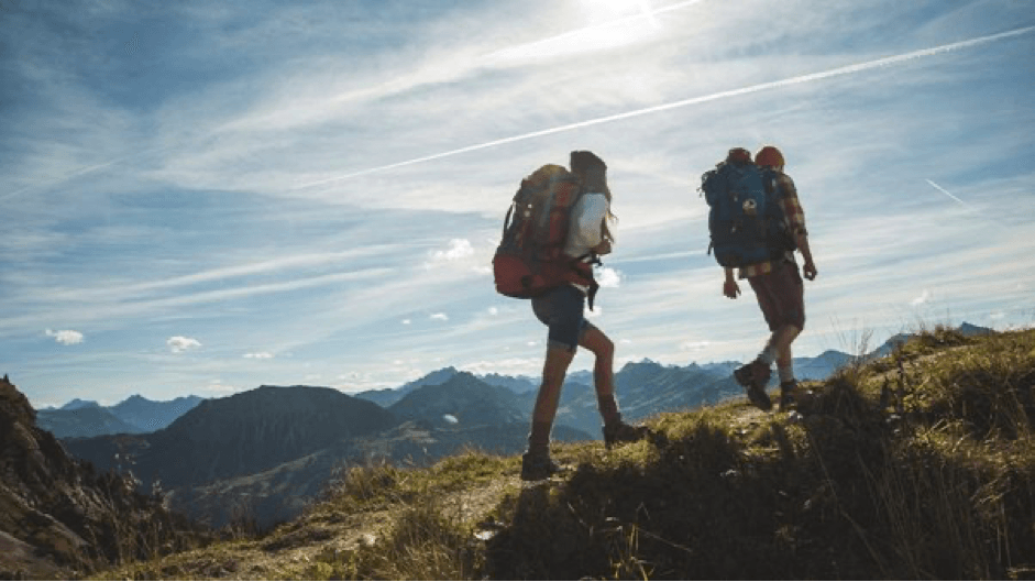 Image of two people hiking as it is one of the best hobbies